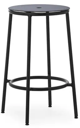 Normann Copenhagen Circa Bar Stool H65 Black/Black Aluminium