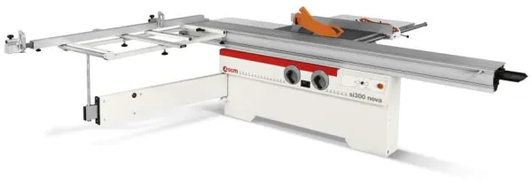 SCM Circular Saw, SI 300 NOVA with tilting blade and sliding table.